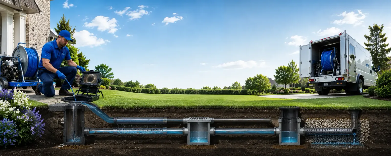 Outdoor drain cleaning information for Sciota, PA